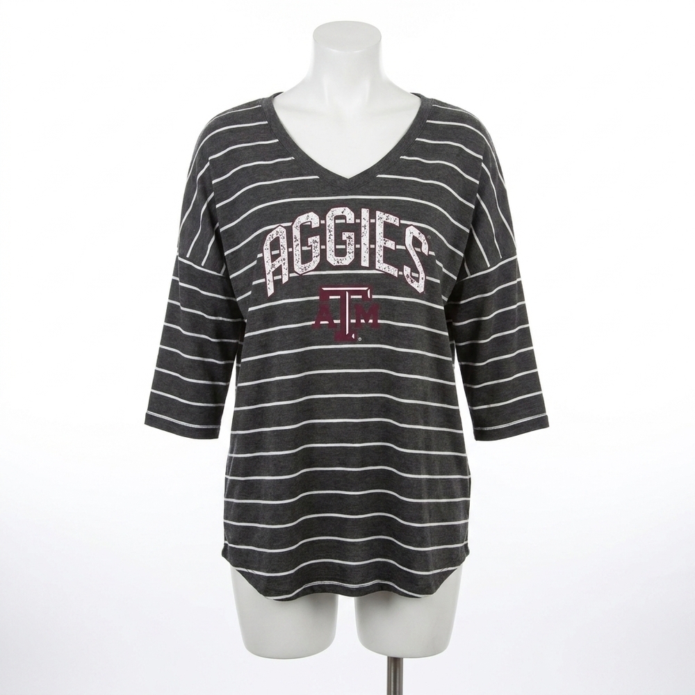 NEW GAMEDAY COUTURE texas a&m university fall in line tunic in grey